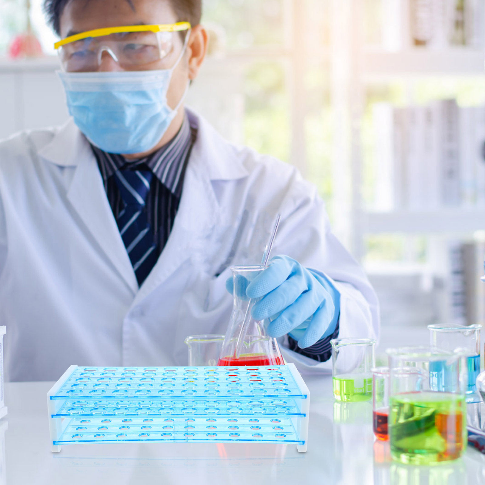 Test Tube Rack 3-Tier Plastic  - Lab Equipment 评论和价格