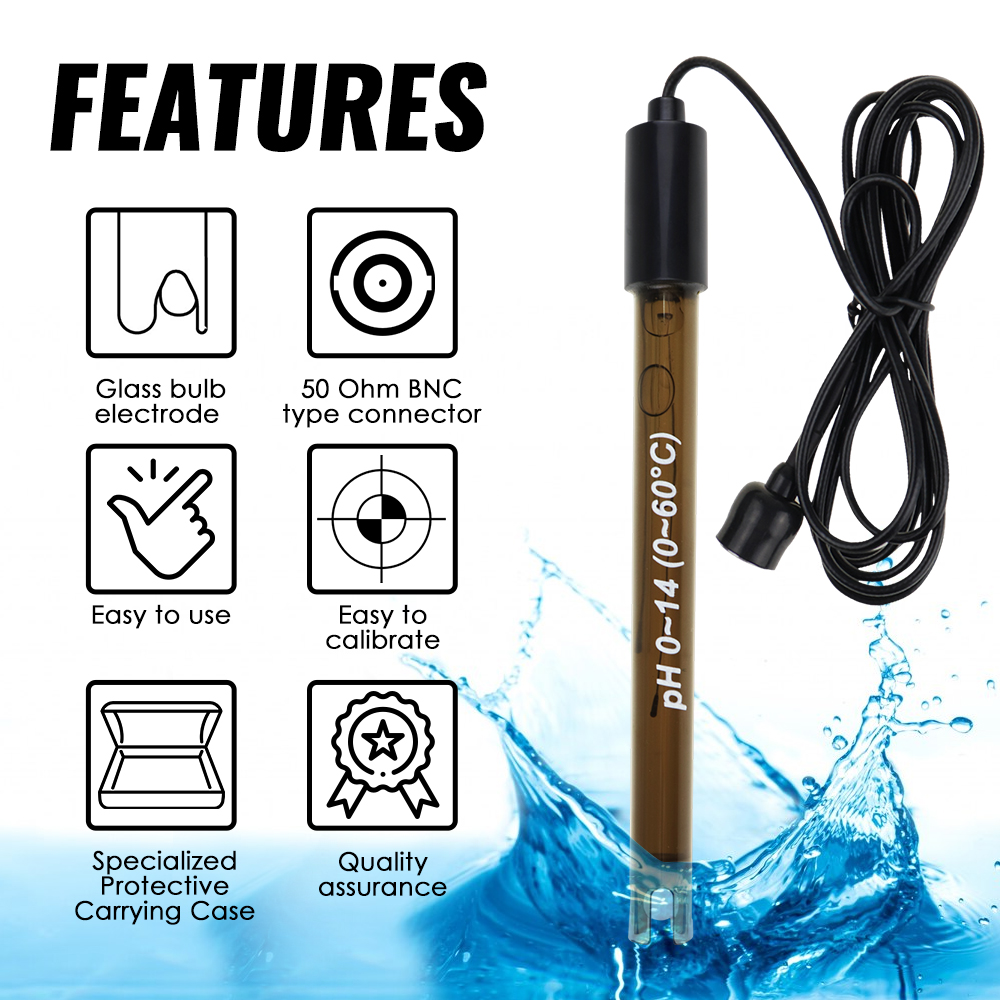 Ph Meter Ph Sonde Pool BNC Typ - Ph Meter Digital Water Tester 评论和价格